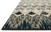 Loloi Vista VT-01 Taupe / Blue Area Rug Corner Feature