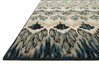 Loloi Vista VT-01 Taupe / Blue Area Rug Corner Feature