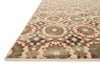 Loloi Vista VT-07 Ivory / Rust Area Rug Corner Feature