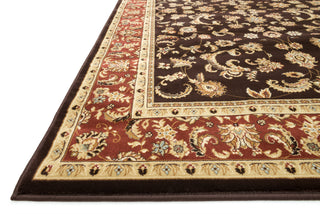 Loloi Welbourne WL-03 Coffee / Paprika Area Rug Corner Feature