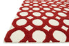 Loloi Weston HWS08 Ivory / Red Area Rug Corner
