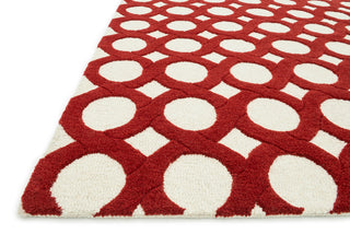 Loloi Weston HWS08 Ivory / Red Area Rug Corner