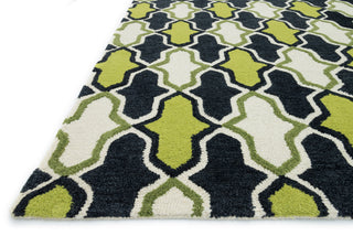 Loloi Weston HWS10 Lime / Charcoal Area Rug Corner