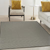 Nourison Courtyard COU01 Black White Area Rug Backing Image