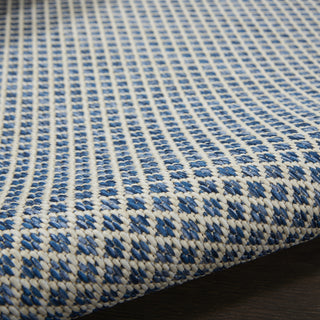 Nourison Courtyard COU01 Ivory Blue Area Rug Detail Image