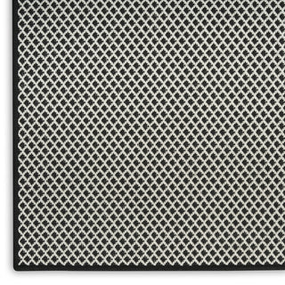 Nourison Courtyard COU01 Black White Area Rug Detail Image
