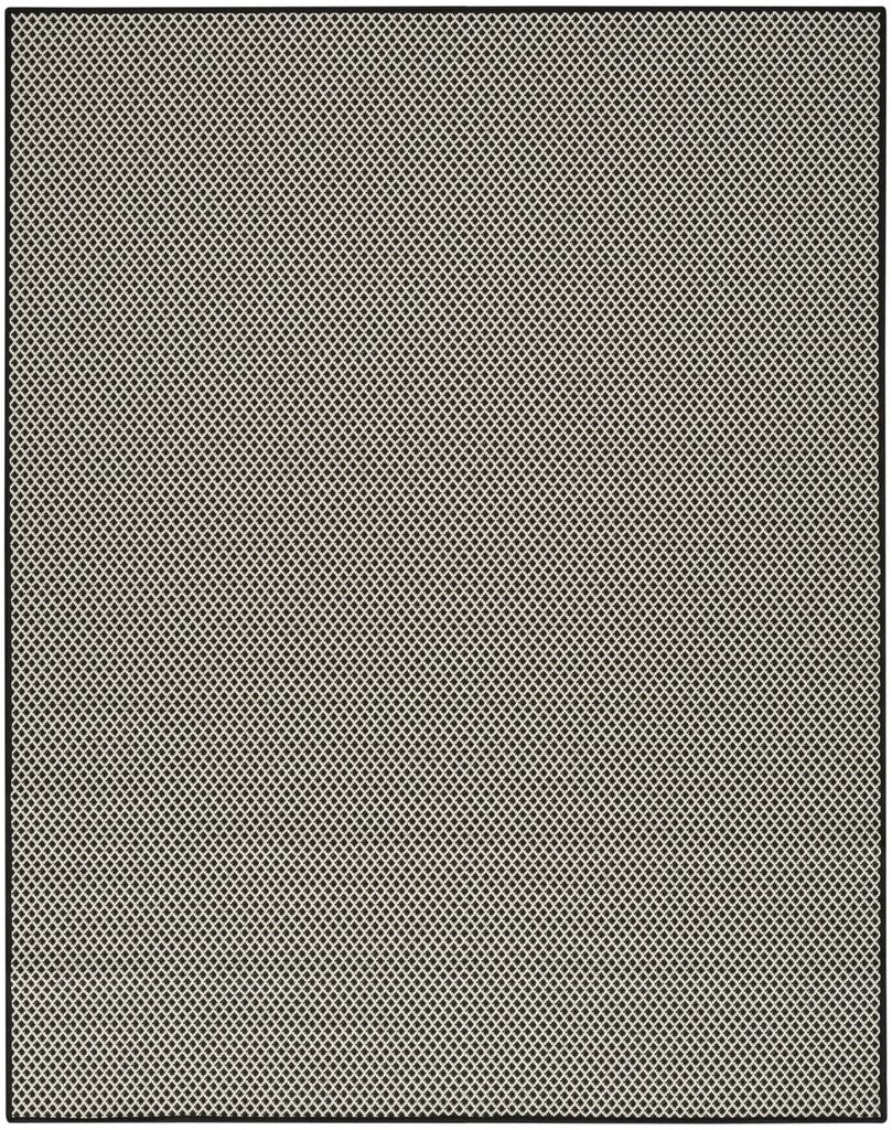 Nourison Courtyard COU01 Black White Area Rug main image