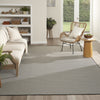 Nourison Courtyard COU01 Black White Area Rug Room Image
