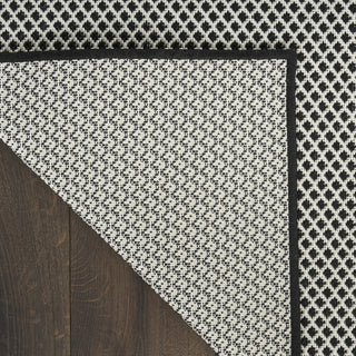 Nourison Courtyard COU01 Black White Area Rug Texture Image