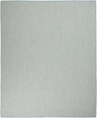Nourison Courtyard COU01 Ivory Aqua Area Rug 