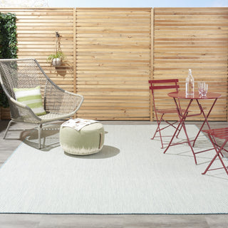 Nourison Courtyard COU01 Ivory Aqua Area Rug 