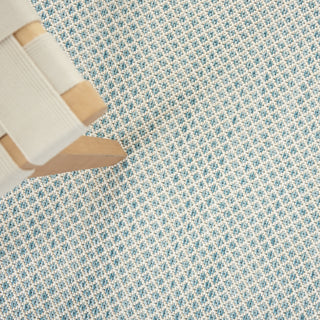 Nourison Courtyard COU01 Ivory Aqua Area Rug 