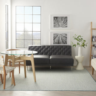 Nourison Courtyard COU01 Ivory Aqua Area Rug 