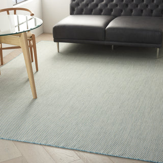 Nourison Courtyard COU01 Ivory Aqua Area Rug 
