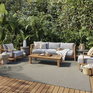 Nourison Courtyard COU01 Ivory Charcoal Area Rug 