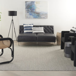 Nourison Courtyard COU01 Ivory Charcoal Area Rug 