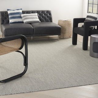 Nourison Courtyard COU01 Ivory Charcoal Area Rug 