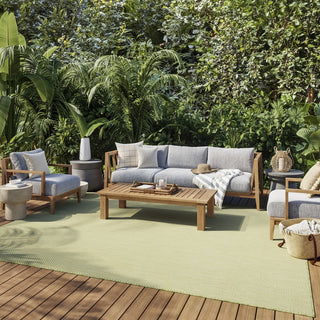 Nourison Courtyard COU01 Ivory Green Area Rug 