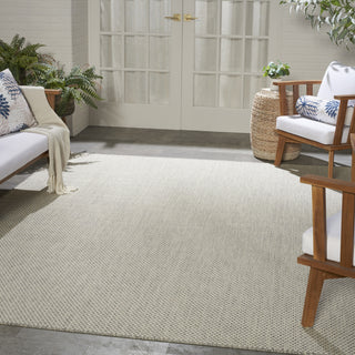 Nourison Courtyard COU01 Ivory Silver Area Rug 