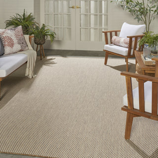 Nourison Courtyard COU01 Jute Ivory Area Rug Room Image Feature