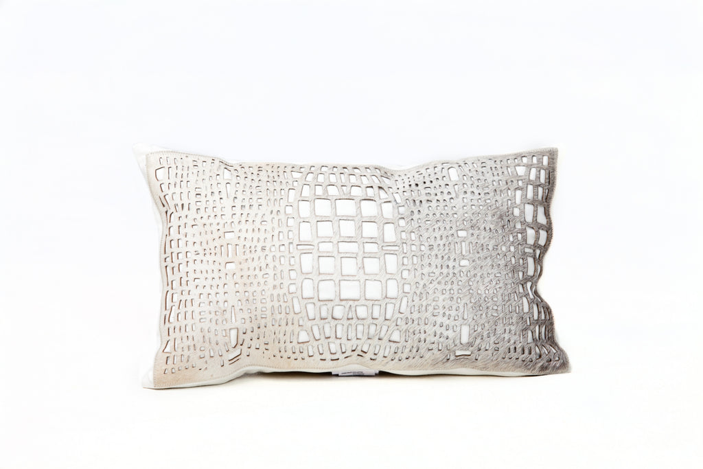 Auskin Cowhide And Leather Filigree White main image