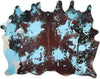 Dekoland Acid Washed CPDDIACB Distressed Acqua Blue (acqua On Cowhides Mix Of Colors) Area Rug