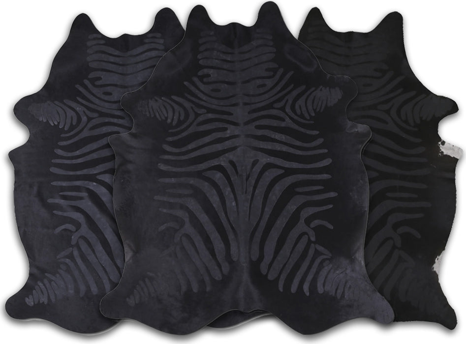 Deep Black Rug Dekoland Acid Washed CPDDZBLB Distressed Zebra Black On Area Rug ...