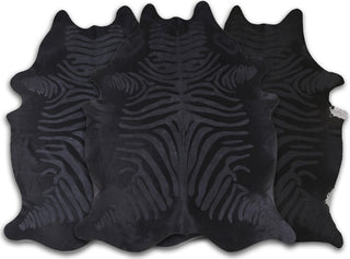 Dekoland Acid Washed CPDDZBLB Distressed Zebra Black On Area Rug