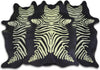 Dekoland Acid Washed CPDDZLGB Distressed Zebra Lime Green On Black Area Rug