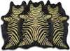 Dekoland Acid Washed CPDDZYLB Distressed Zebra Yellow On Black Area Rug