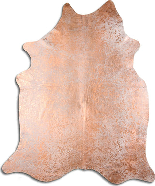 Dekoland Acid Washed Rose Gold on White Area Rug