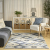 Nourison Copenhagen CPN01 Ivory Navy Area Rug Swatch Image