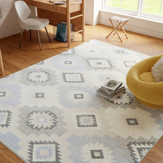 Nourison Copenhagen CPN01 Ivory Blue Area Rug 