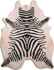 Dekoland Printed Cowhides Zebra on Beige Area Rug