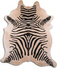 Dekoland Printed Cowhides Zebra on Beige Area Rug