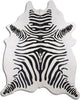 Dekoland Printed Cowhides Zebra on White Area Rug