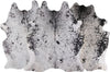 Dekoland Printed Cowhides CPSSPPRT Salt And Pepper Black Area Rug