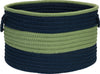 Colonial Mills Color Block Round Basket CR61 Navy Green