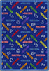 Joy Carpets Playful Patterns Crayons Blue Area Rug