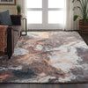 Nourison Corsica Shag CRC05 Blue Multicolor Area Rug Corner Image