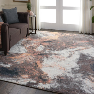 Nourison Corsica Shag CRC05 Blue Multicolor Area Rug Room Image Feature