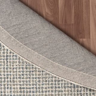 LR Home Criss Cross 82202 Teal/Cream Area Rug Backing Image