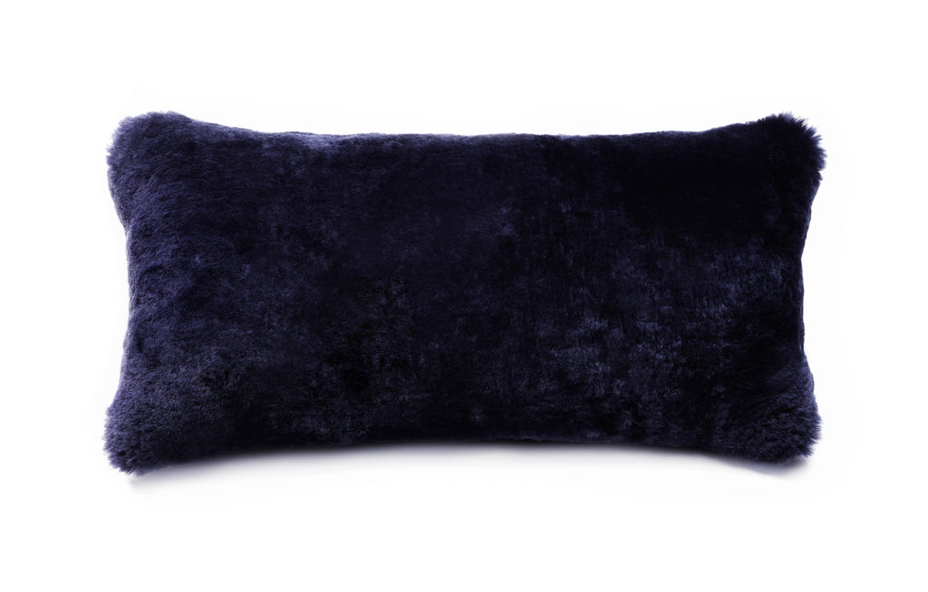 Auskin Short Wool Sheepskin Lumbar Dark Navy main image