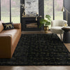 Nourison Cozy Shimmer CSH01 Black Gold Area Rug Room Image Feature