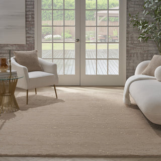 Nourison Cozy Shimmer CSH01 Beige Gold Area Rug Room Image Feature