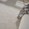Nourison Cozy Shimmer CSH01 Ivory Silver Area Rug Corner Image
