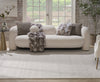 Nourison Cozy Shimmer CSH01 Ivory Silver Area Rug Room Image Feature