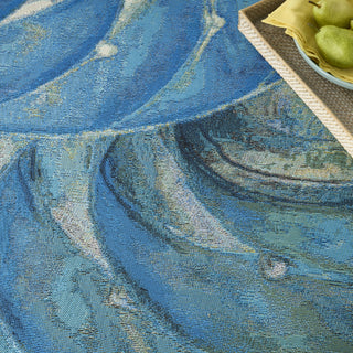Nourison Color Splash CSP01 Blue Ivory Area Rug Corner Image