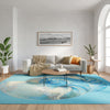 Nourison Color Splash CSP01 Blue Ivory Area Rug Room Image Feature