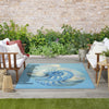 Nourison Color Splash CSP01 Blue Ivory Area Rug Corner Image